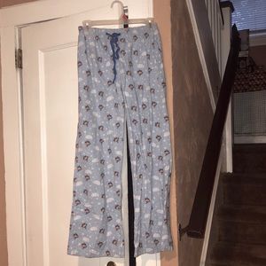 Y2K era graphic winter pajama bottoms